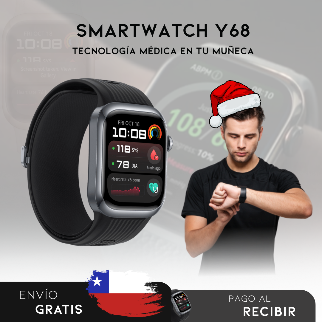 PROMOCIÓN DE NAVIDAD: Smartwatch Y68 | Reloj inteligente que cuida de tu salud